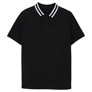 Herren Freizeit Polo-Shirt, Schwarz, XL