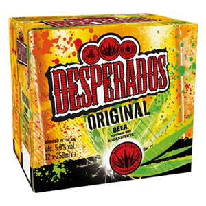 Desperados Tequila Flavoured Lager Beer Bottle 12x250ml