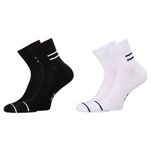 Damen-/Herren Sportsocken 2er-Pack, Weiß/Schwarz, 35/38