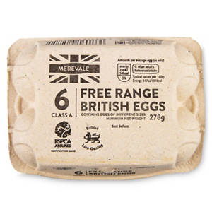 Free Range 6 Medium Eggs