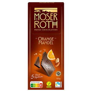 Schokolade 125 g, Orange-Mandel