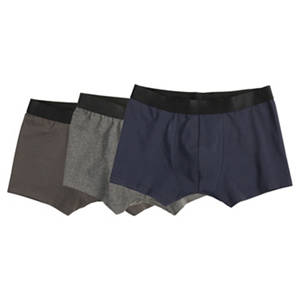 Herren Retropants 3er-Pack, Grau/Marineblau, L