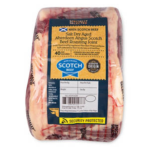 Specially Selected Salt Dry Aged Aberdeen Angus Scotch Beef Roasting Joint Typically 1.525kg