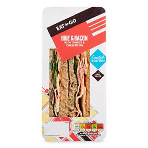 Brie & Bacon with Tomato & Chilli Relish Sandwich