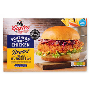 Southern Fried Chicken Breast Fillet Burgers 4 Pack