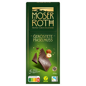 Schokolade 125 g, Zartbitter-Geröstete Haselnuss