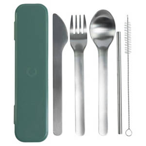 Camping-Besteck-Set, Grün
