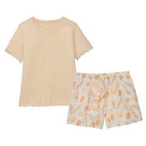 Damen Pyjama, Pfirsich, L 44/46