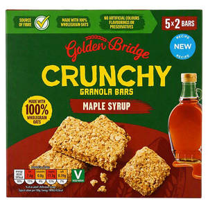 Crunchy Maple Syrup Granola Bars 5 Pack