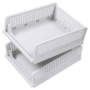 Schrank Organizer 2er-Pack, Gross, Weiß