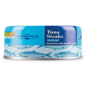 Drained & Ready to Eat Tuna Steaks in Brine