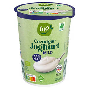 Bio-Joghurt 500 g, 3,8 % Fett