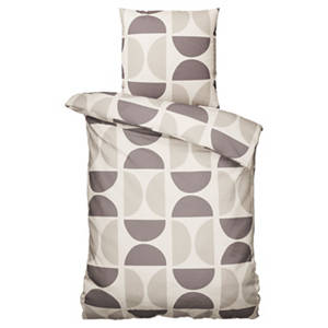 Mako Satin Bettwäsche, Beige, 135 x 200 + 80 x 80 cm