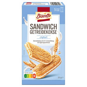 Sandwich Getreidekekse 253 g, Joghurt
