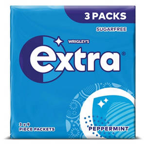 Extra Peppermint Sugarfree Chewing Gum Multipack 3x9 Pieces