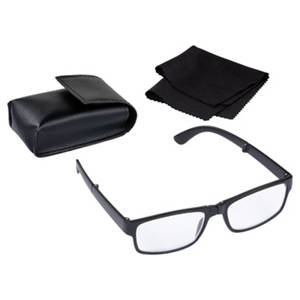 Premium-Lesebrille, Faltbar, Schwarz, 3.5