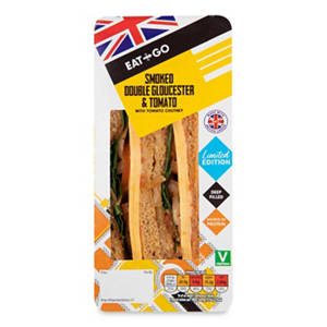 Smoked Double Gloucester & Tomato with Tomato Chutney Sandwich