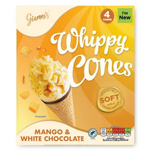 Mango & White Chocolate Super Soft Ice Cones