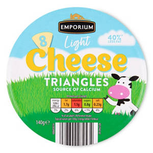 Light Cheese Triangles 8 Pack