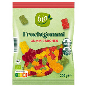 Bio-Fruchtgummi 200 g, Gummibären