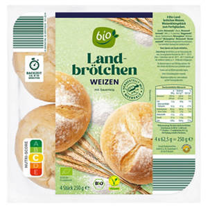 Bio-Landbrötchen 250 g, Weizen