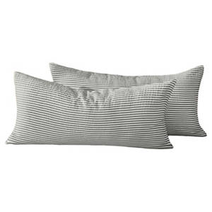Musselin Kissenbezug 2er-Pack, Grau