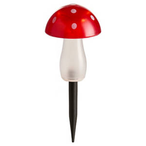 Solar-Gartendekoration, Pilz, Rot