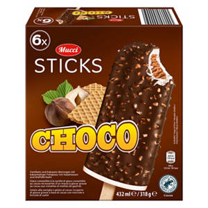 Stieleis Schoko Sticks, Choco 432 ml