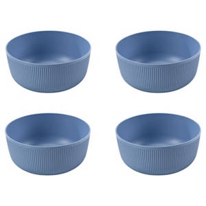 Kunststoff Geschirr Set, Schüssel Klein, Blau 4er