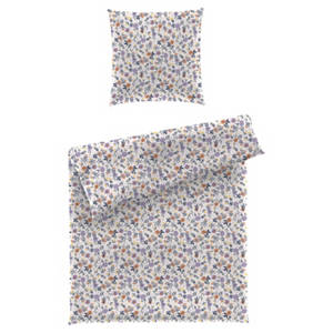 Mikrofaser Bettwäsche, Blumen, 135 x 200 + 80 x 80 cm