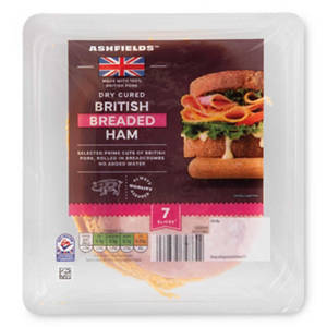 British Dry Cured Breaded Ham 7 Slices
