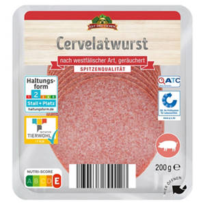 Dauerwurst-Aufschnitt 200 g, Cervelatwurst