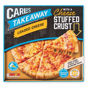 Limited Edition Takeaway Bacon Cheese Burger Pizza with a Cheese Stuffed Crust
