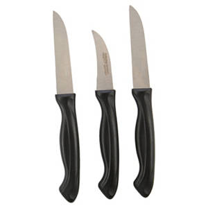 Küchenmesser-Set, Schwarz, Küchenmesser
