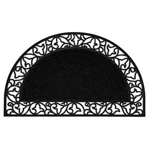 Künstliche Kokosmatte, Schwarz Halbrund