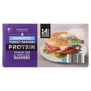 Mattessons 6 Unsmoked Turkey Rashers 150g