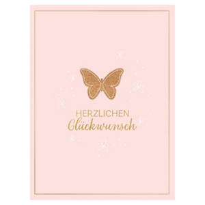 Grußkarte, Kork, Schmetterling