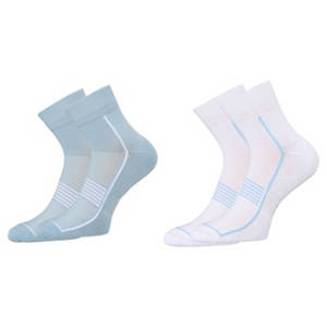 Damen-/Herren Sportsocken 2er-Pack, Blau/Weiß, 43/46
