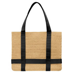 Strohtasche, Schwarz