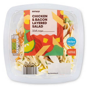 Chicken & Bacon Layered Salad