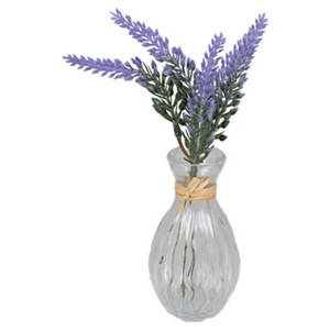 Künstlicher Strauß mit Vase, Lavendel
