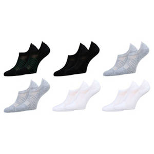 Damen oder Herren Fitness-Socken 6er-Pack, Wei./Sw., 43/46