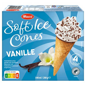 Soft Ice Cones 540 ml, Vanille