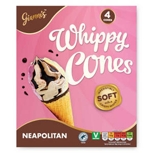 Neopolitan Whippy Cones 4 Pack