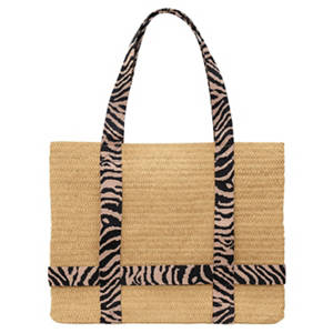 Strohtasche, Taupe