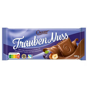 Schokoladen Vielfalt 100 g, Traube-Nuss
