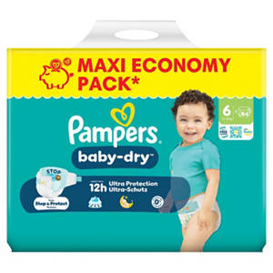 Pampers Baby Dry Maxi Pack, Gr. 6 Extra Large 13-18 kg