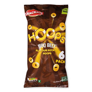 BBQ Beef Flavour Potato Hoops 6 Pack