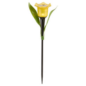 Solar-Gartendekoration, Tulpenstecker, Gelb