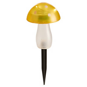 Solar-Gartendekoration, Pilz, Gelb